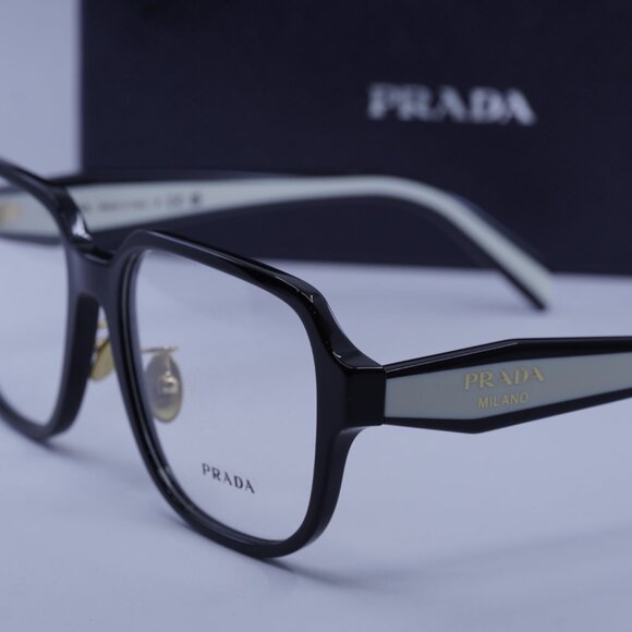 Prada PRB07VD 16K1O1 Square Eyeglasses - Black 56mm - Picture 6 of 7